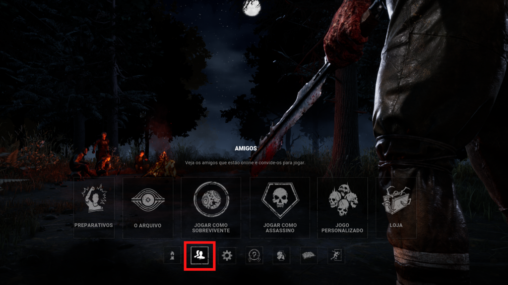 Acesso ao gerenciamento de amigos do DBD (Imagem: Captura de Tela/Guilherme Sommadossi/Canaltech)