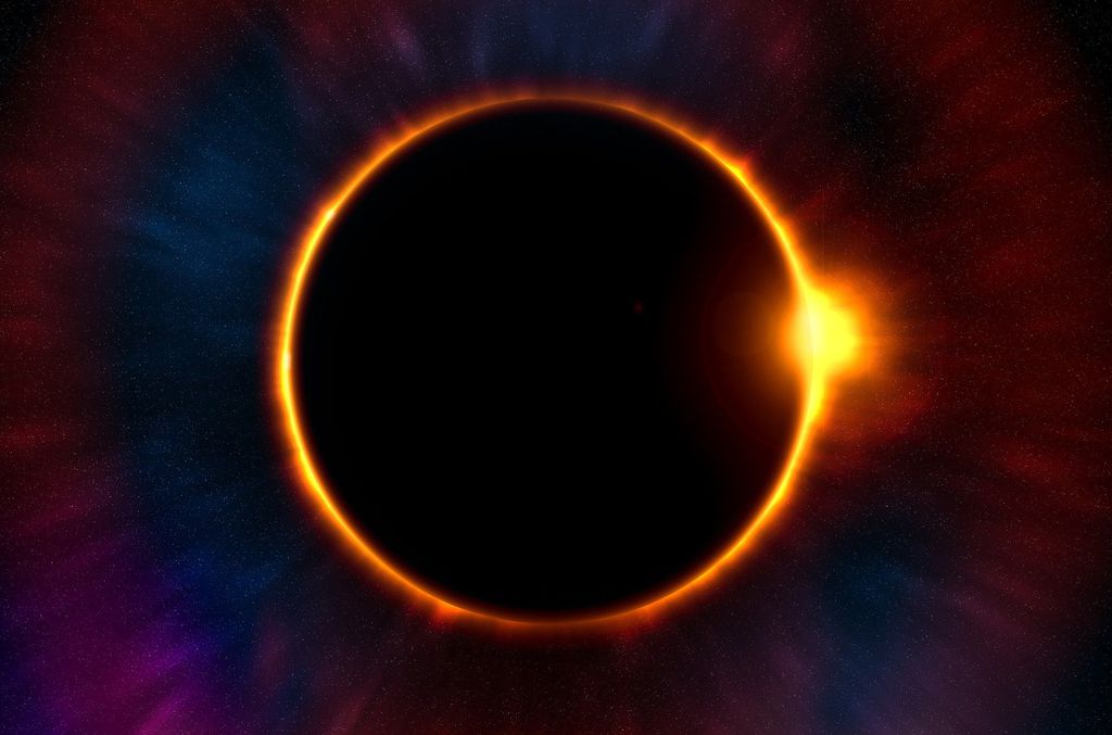 O eclipse solar é um exemplo de ajuste fino, cuja casualidade pode ser questionada (Imagem: Reprodução/ ipicgr/Pixabay)