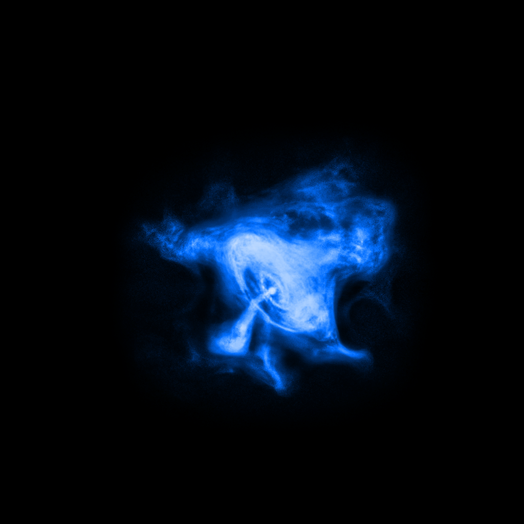 Imagem em raio-x do núcleo da Nebulosa do Caranguejo (Foto: NASA)