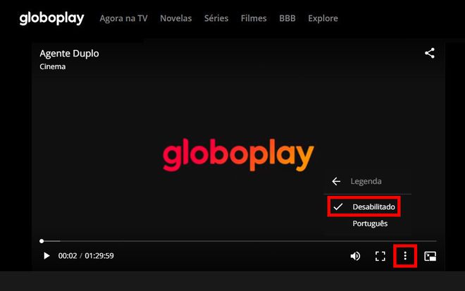 Veja como tirar legenda do Globoplay no PC (Captura de tela: Guadalupe Carniel)