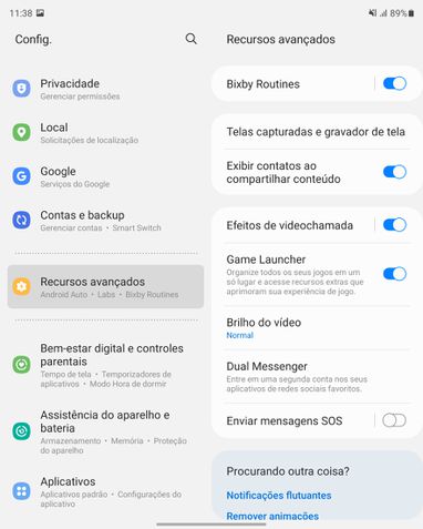 Galaxy Z Fold 3: interface