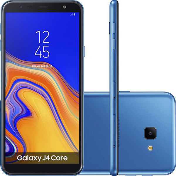 Smartphone Samsung Galaxy J4 Core Azul 16GB, Tela Infinita de 6", Android Go 8.1, Dual chip, Câmera Frontal de 5MP com flash, Câmera Traseira 8MP