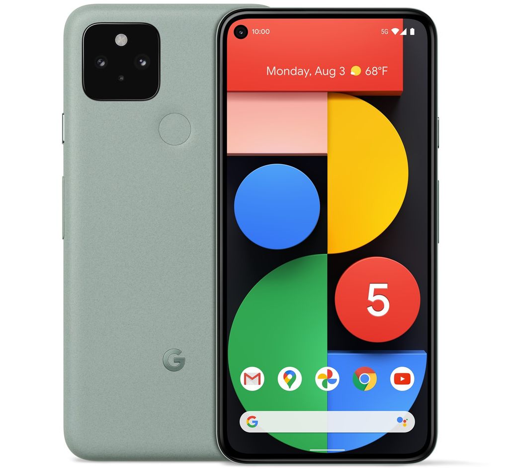 O Google Pixel 5 em sua versão everdeada (Imagem: Divulgação/Google)