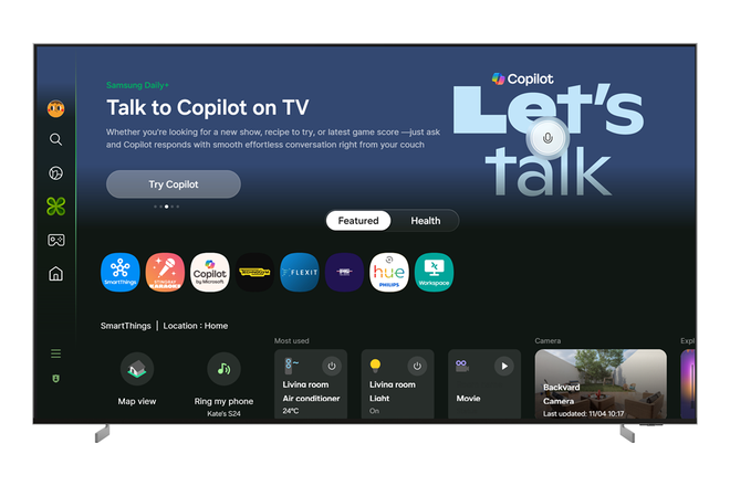 TVs da Samsung vão receber IA da Microsoft (Imagem: Divulgação/Samsung)