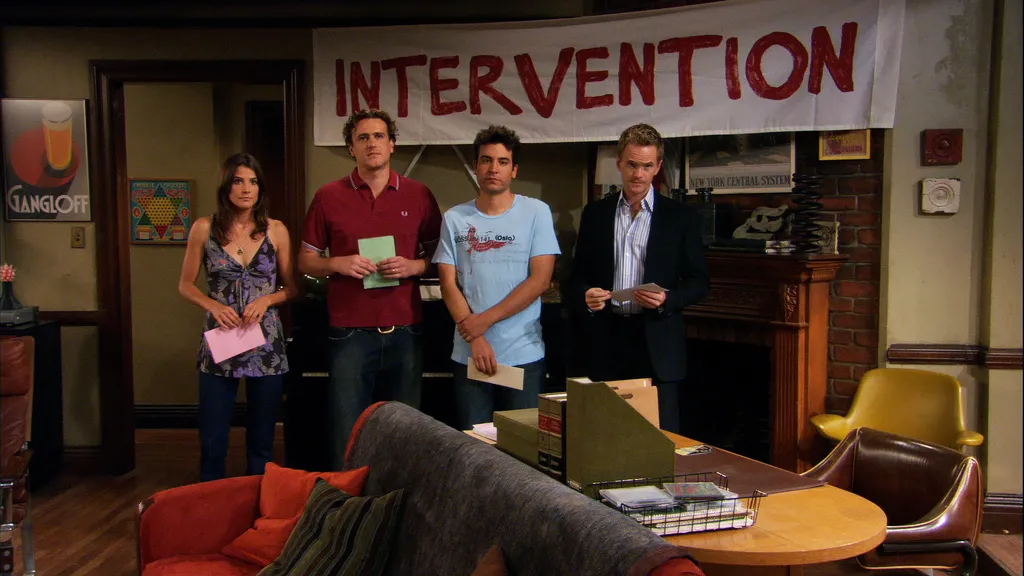 Intervenção é o episódio 4 da Temporada 4 de How I Met Your Mother (Imagem: Reprodução / CBS)