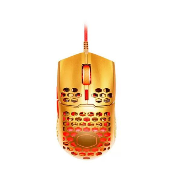 Mouse Gamer Cooler Master MM711, RGB, 6 Botões, 16000DPI, Edição Especial Vermelho/Dourado - MM-711-GROL1