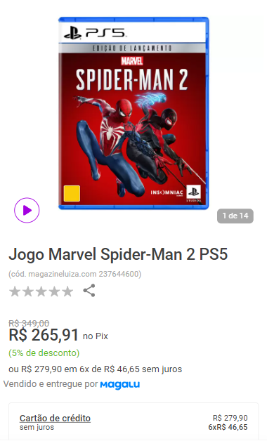Spider-Man 2  Você pode ter uma edição especial do PS5 a partir de R$ 400  - Canaltech
