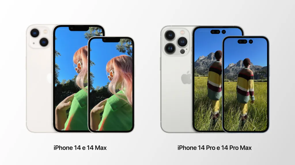 Linha iPhone 14 será composta por dois modelos com tela de 6,1 polegadas e dois modelos com 6,7 polegadas (Imagem: Victor Carvalho/Canaltech)