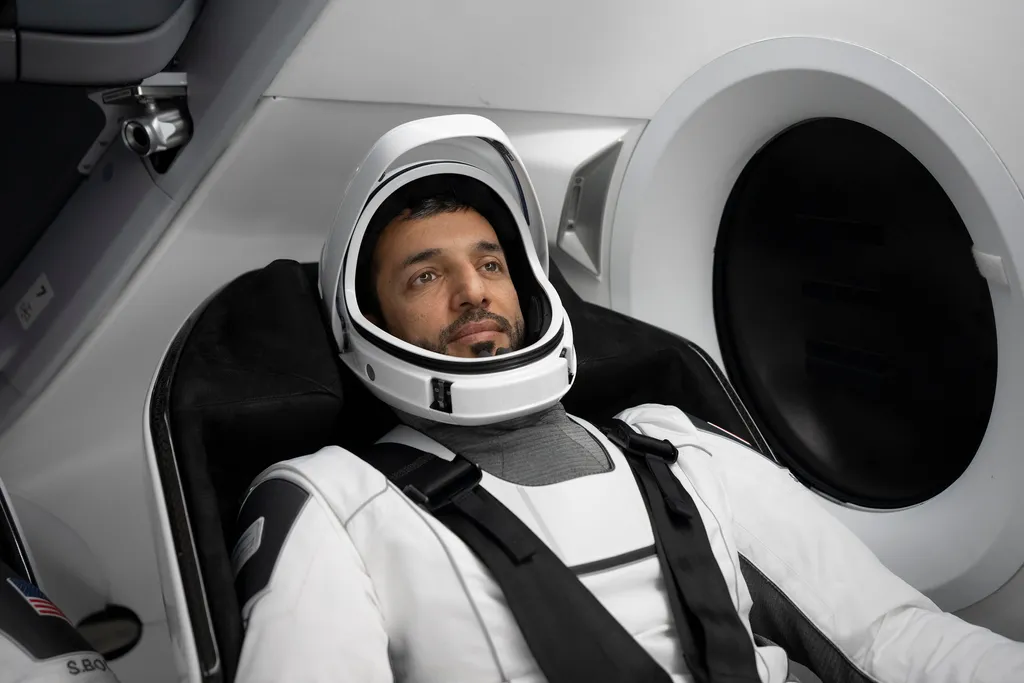 Al-Neyadi será o primeiro astronauta árabe em uma missão de longa duração na ISS (Imagem: Reprodução/SpaceX)
