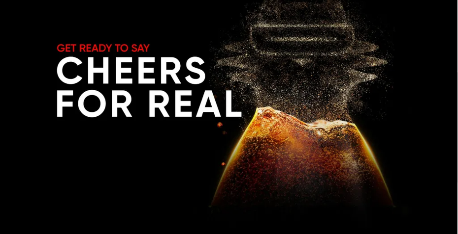 Teaser da Realme que remete à Coca-Cola
