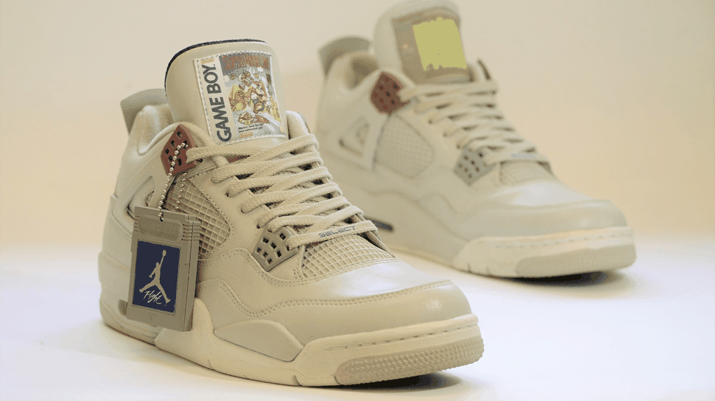 Empresa vende tênis "Air Jordan" customizado com temática Game Boy