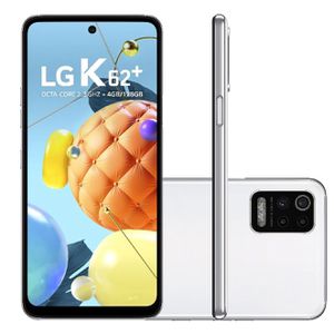 Smartphone LG K62+ Android 10.0 Tela 6.6" 4GB/128GB Câmera Quádrupla 48MP 5MP 2MP 2MP Selfie de 13MP -Branco