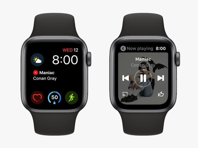 Novo app do YouTube Music para o Apple Watch (Foto: Divulgação/Google)