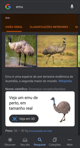 Realidade aumentada Google - emu