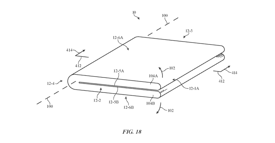 Patente da Apple mostra como seria um iPhone dobrável com tela contínua e sem botões físicos