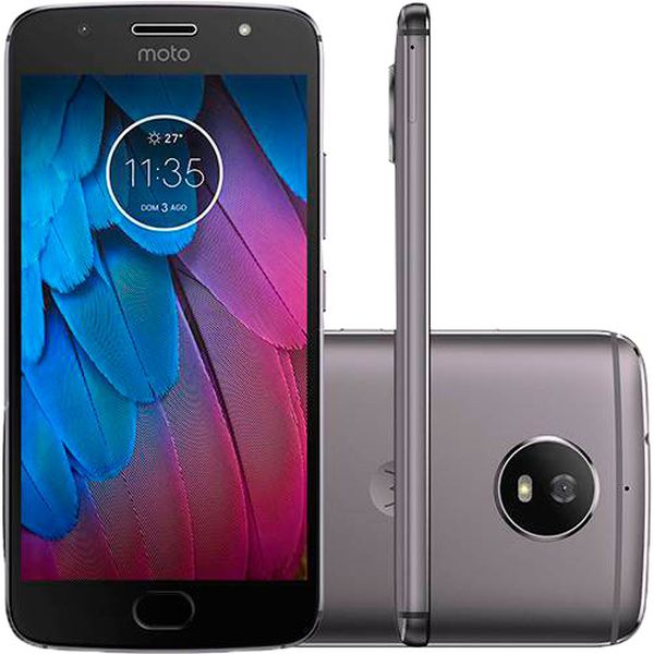 Smartphone Motorola Moto G 5S Dual Chip Android 7.1.1 Nougat Tela 5.2" Snapdragon 430 32GB 4G Câmera 16MP - Platinum [EM 1X NO CARTÃO]