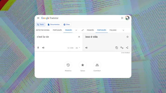 O Google Tradutor identifica padrões e apresenta a melhor tradução (Captura de tela: Canaltech/Felipe Freitas) 