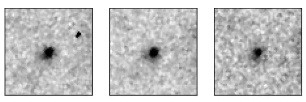 A galáxia CEERS-93316 observada em diferentes comprimentos de onda (Imagem: Reprodução/C. T. Donnan et. al)
