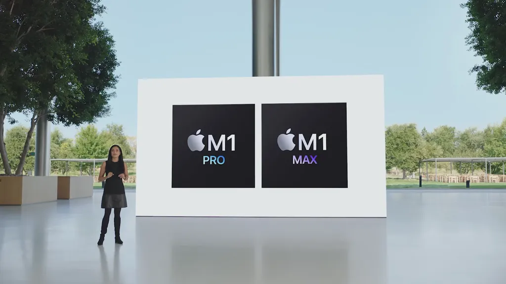 Sucessores do M1 Pro e M1 Max devem utilizar litografia de 3 nanômetros para salto de desempenho e eficiência (Imagem: Reprodução/Apple)