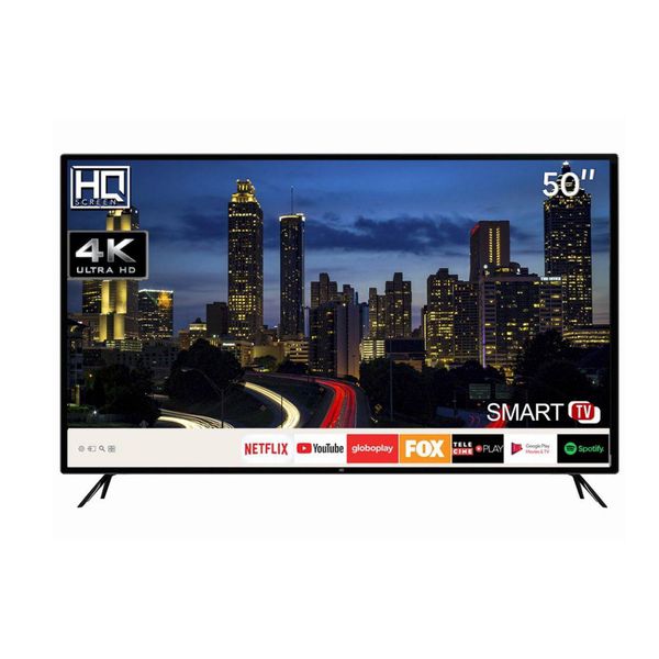 Smart TV LED 50" HQ HQSTV50NY Ultra HD 4K 3 HDMI 2 USB Wi-Fi [À VISTA]