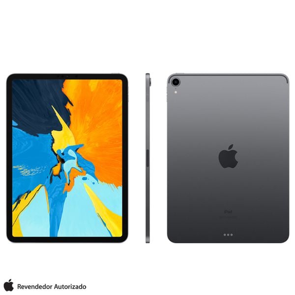 iPad Pro Cinza Espacial com Tela de 11", Wi-Fi, 64 GB e Processador A12x - MTXN2BZ/A [À VISTA]