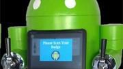 Boneco Android que libera cerveja