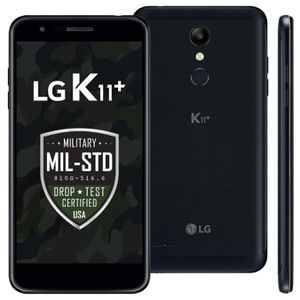 Smartphone LG K11+ Preto 32GB, Resistente à Impactos, Dual Chip, Tela de 5.3" HD, 4G, Android 7.0, Câmera 13MP e DTS: X 3D Som Imersivo