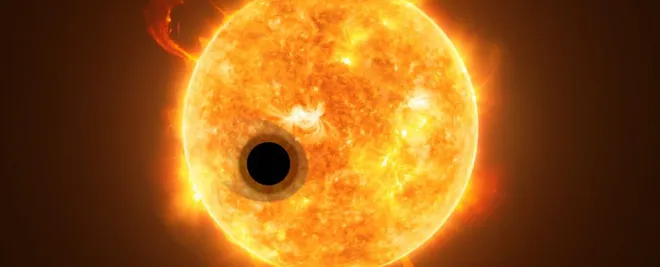 Ilustração de exoplaneta perdendo sua atmosfera gasosa (Imagem: Reprodução/ESA/Hubble/NASA/M. Kornmesser)