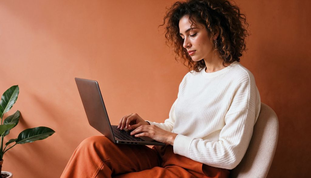 Mulher no computador