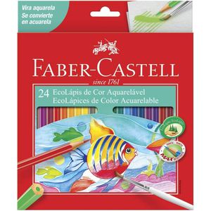 Lápis de Cor Ecolápis Aquarelável 24 Cores, Faber-Castell