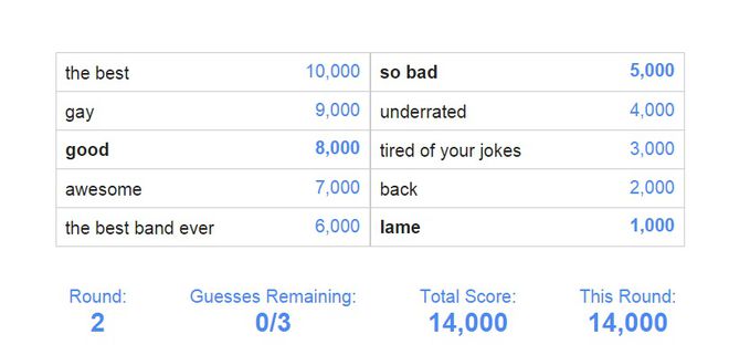 Google Feud: recurso autocompletar do Google vira jogo de teste