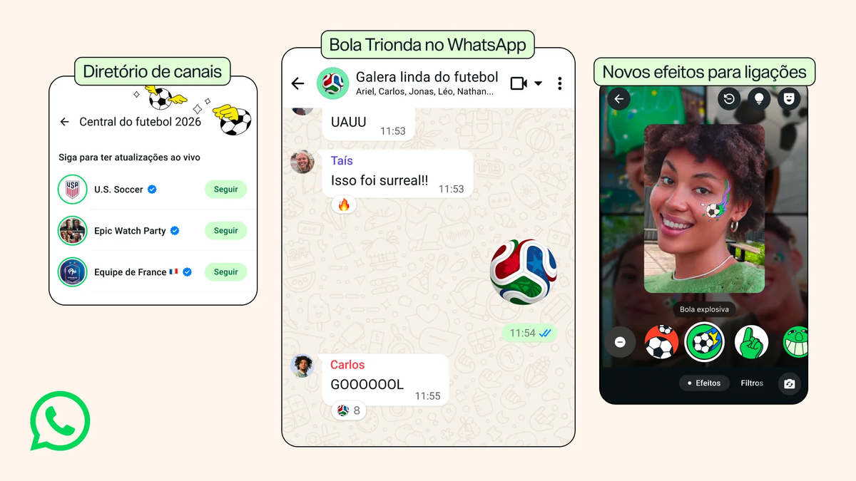 WhatsApp lança recursos especiais para a Copa do Mundo: placares em tempo real e notícias