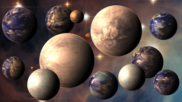 Ilustrações de vários tipos de exoplanetas já encontrados (Imagem: Reprodução/ESA/Hubble/NASA)