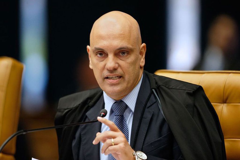 O ministro do STF, Alexandre de Moraes, ordenou bloqueio a WhatsApp e redes sociais de suspeitos de espalhar propaganda contra o órgão (Foto: Rosinei Coutinho/SCO/STF/Agência Brasil)