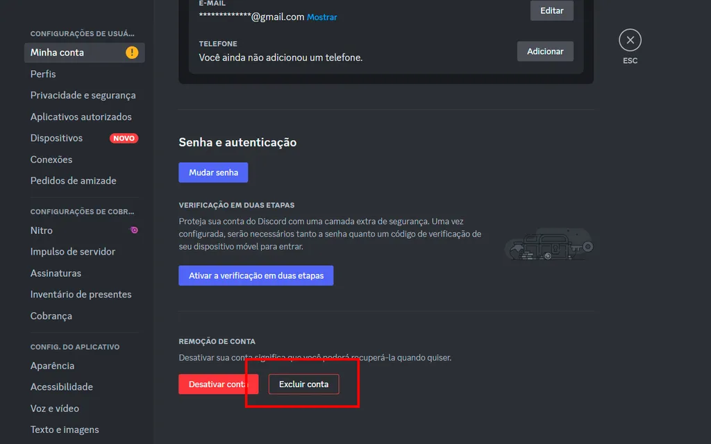 Como sair e excluir um servidor do Discord - BW14