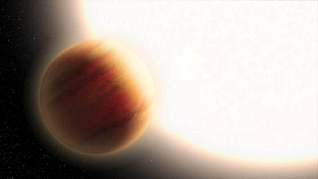 Os Júpiteres quentes são exoplanetas gasosos e de altas temperaturas, por estarem muito próximos de suas estrelas (Imagem: Reprodução/NASA/ESA/L. Hustak (STScI)