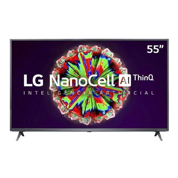 Smart TV LG 55" 4K NanoCell 55NANO79SND - WiFi Bluetooth HDR Inteligencia Artificial ThinQAI Google Assistente Alexa IOT