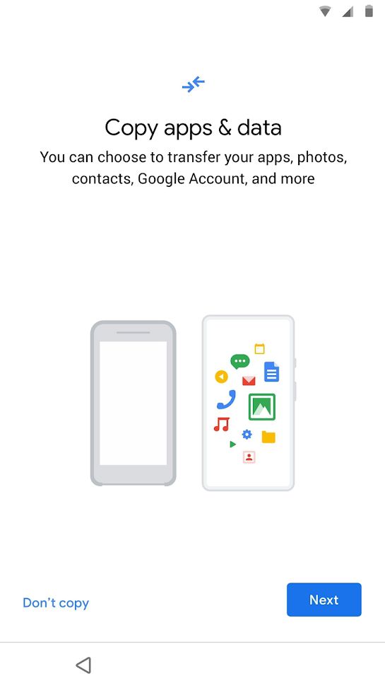 App de restauração do Android quase não é lembrado por usuários, mas é extremamente útil na hora de trocar de aparelho (Imagem: Reprodução/Google)
