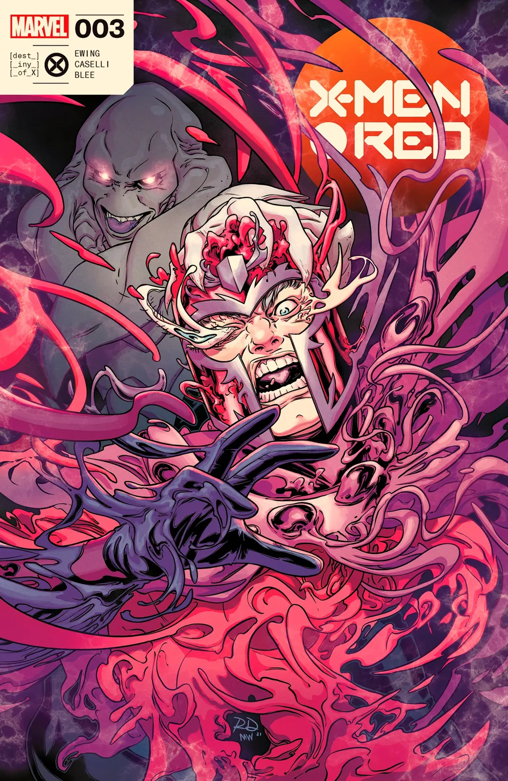 Capa de X-Men Red #3, que lembra quando Magneto arrancou o adamantium dos ossos de Wolverine (Imagem: Reprodução/Marvel Comics)