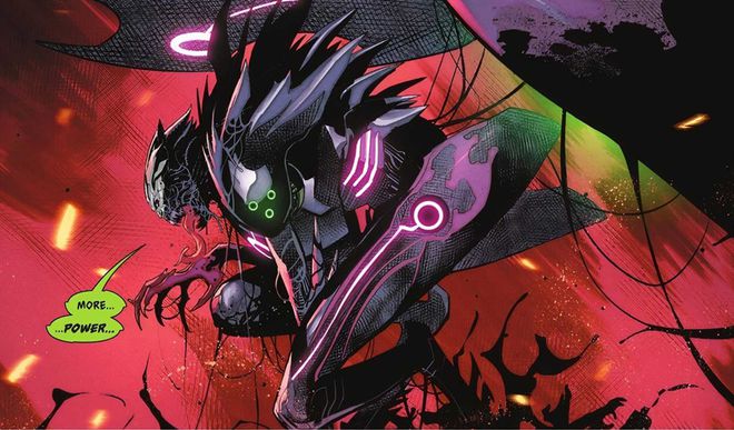 A verdadeira forma da Rainha Brainiac é um monstro enorme e assustador (Imagem: Reprodução/DC Comics)