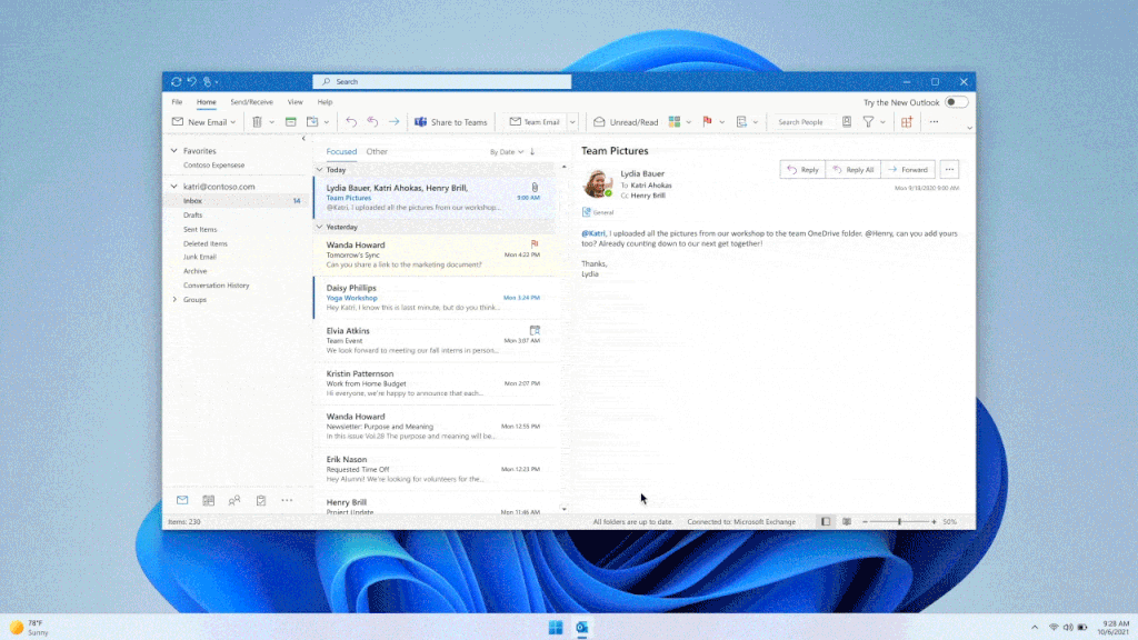 Quem tiver acesso ao novo Outlook poderá experimentar a integração com o Gmail e outros e-mails de terceiros (Imagem: Divulgação/Microsoft)