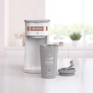 PARCELADO | Cafeteira Elétrica Cadence Dream Rosé Gold 127V com Copo Térmico 420mL | EXCLUSIVO PRIME