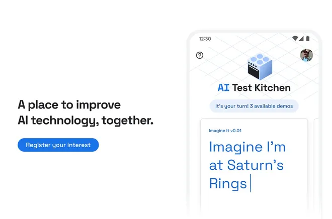 A AI Test Kitchen apresentará versões "demo" para as pessoas experimentarem (Imagem: Reprodução/Google)