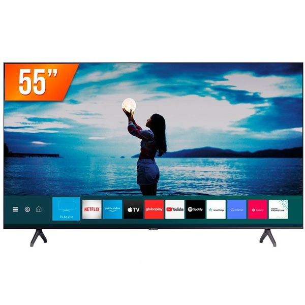 Smart TV LED 55" Ultra HD 4K Samsung 55TU7000 Crystal 2 HDMI 1 USB