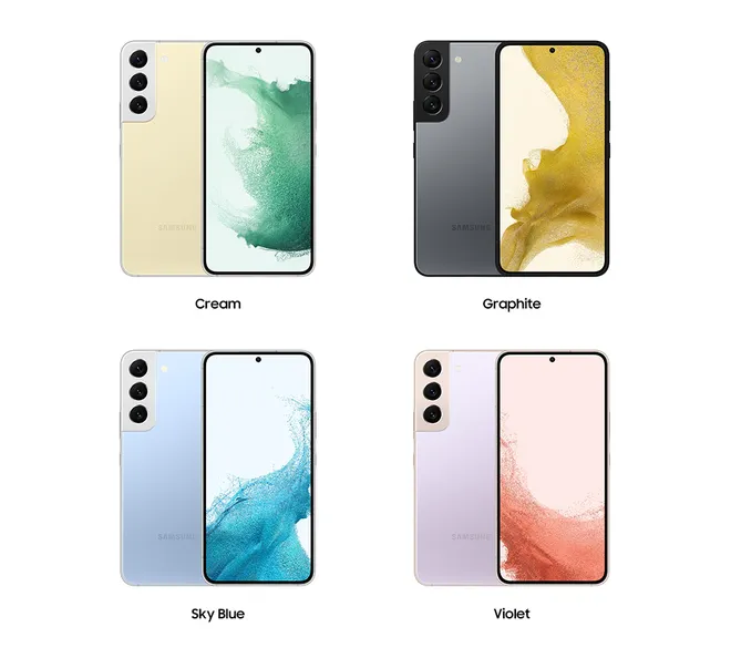 Galaxy S22 terá quatro cores a mais (Imagem: Divulgação/Samsung)