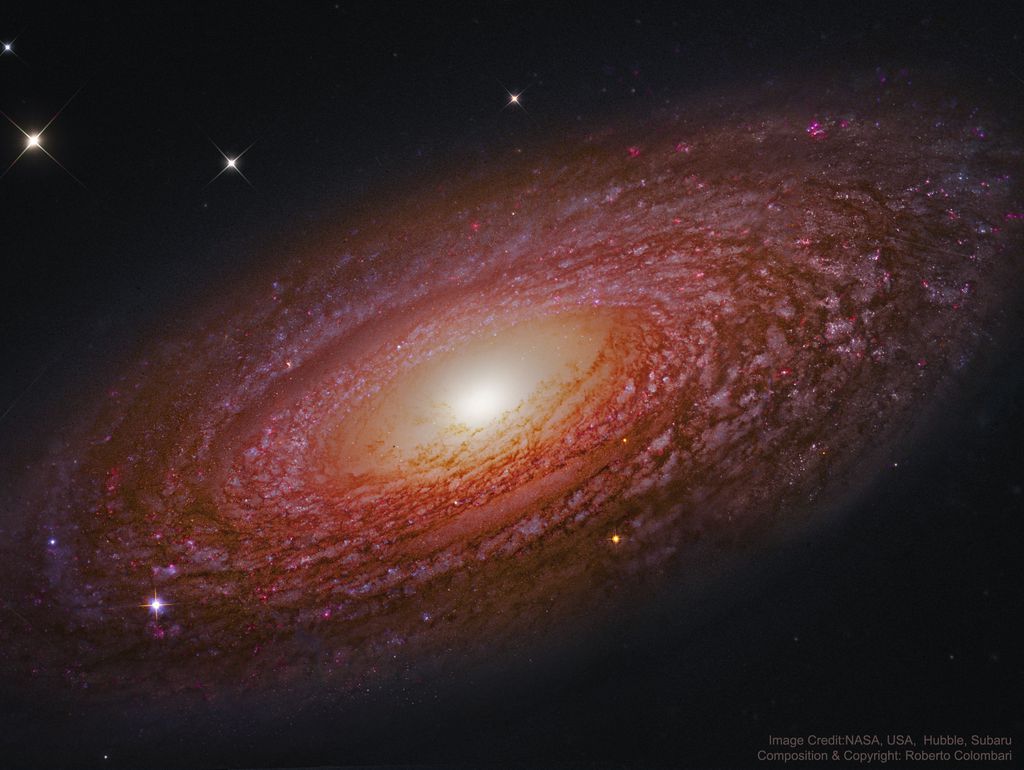 (Imagem: Reprodução/NASA/ESA/Hubble/Subaru/Roberto Colombari)
