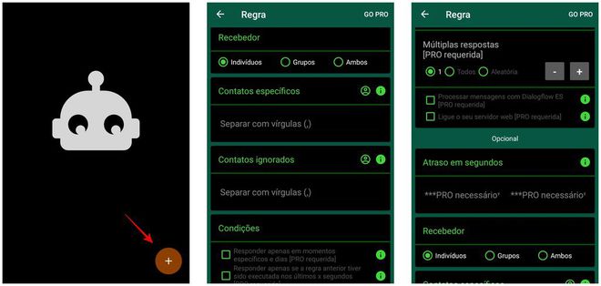 Use o AutoResponder para automatizar mensagens no WhatsApp (Imagem: Captura de tela/Rdorigo Folter/Canaltech)