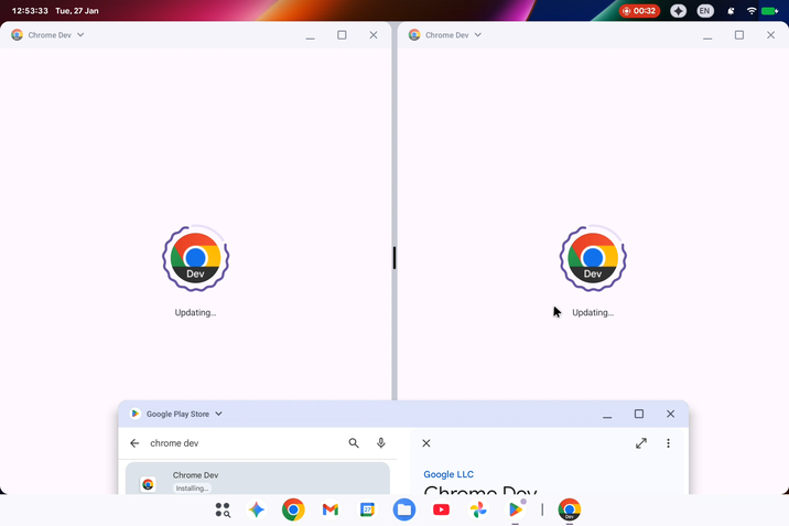 Capturas vazadas Aluminum OS