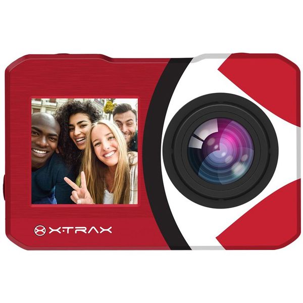 Câmera de Ação XTrax Selfie 16MP Visor 2” - Panorâmica Filma em 4K Wi-Fi