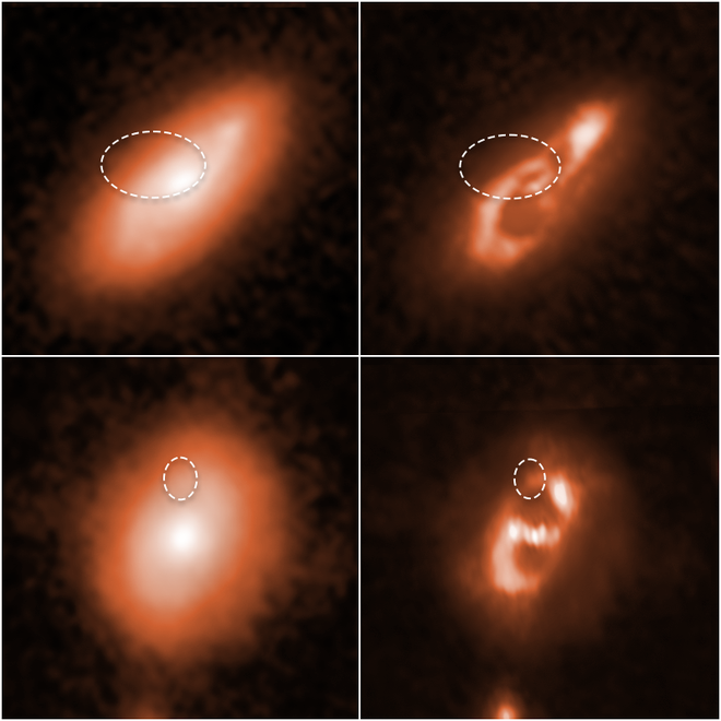 Origem de algumas FRBs detectados pelo telescópio Hubble é o braço espiral de algumas galáxias (Imagem: Reprodução/NASA/ESA/Alexandra Mannings/Wen-fai Fong/Alyssa Pagan)